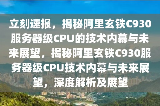 立刻速報，揭秘阿里玄鐵C930服務器級CPU的技術內幕與未來展望，揭秘阿里玄鐵C930服務器級CPU技術內幕與未來展望，深度解析及展望