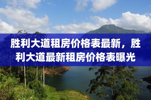 勝利大道租房價格表最新，勝利大道最新租房價格表曝光
