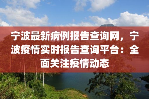 寧波最新病例報告查詢網，寧波疫情實時報告查詢平臺：全面關注疫情動態
