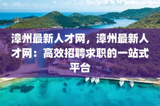 漳州最新人才網，漳州最新人才網：高效招聘求職的一站式平臺