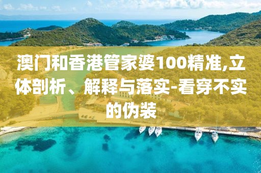 澳門和香港管家婆100精準,立體剖析、解釋與落實-看穿不實的偽裝