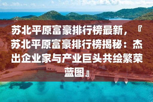 蘇北平原富豪排行榜最新，『蘇北平原富豪排行榜揭秘：杰出企業(yè)家與產(chǎn)業(yè)巨頭共繪繁榮藍(lán)圖』