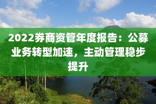2022券商資管年度報告：公募業務轉型加速，主動管理穩步提升