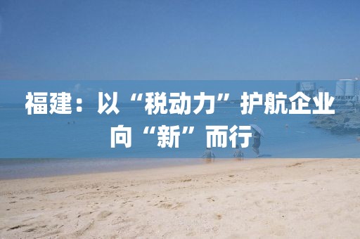 福建：以“稅動(dòng)力”護(hù)航企業(yè)向“新”而行