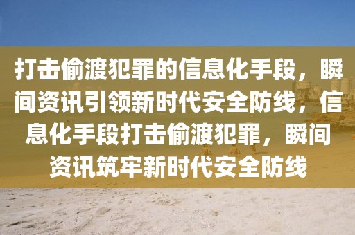 打擊偷渡犯罪的信息化手段，瞬間資訊引領新時代安全防線，信息化手段打擊偷渡犯罪，瞬間資訊筑牢新時代安全防線