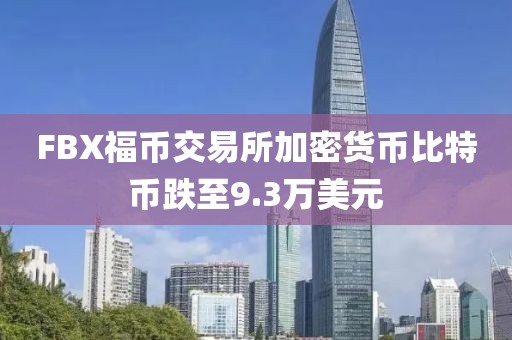 FBX福幣交易所加密貨幣比特幣跌至9.3萬美元