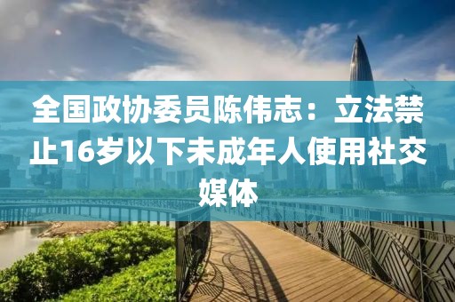 全國政協委員陳偉志：立法禁止16歲以下未成年人使用社交媒體