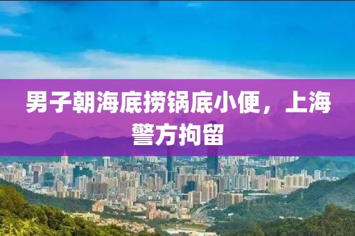 男子朝海底撈鍋底小便，上海警方拘留