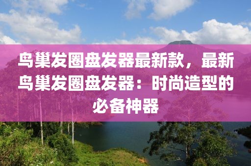 鳥巢發圈盤發器最新款，最新鳥巢發圈盤發器：時尚造型的必備神器