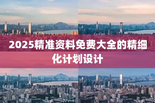 2025精準資料免費大全的精細化計劃設(shè)計