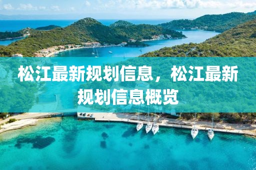 松江最新規(guī)劃信息，松江最新規(guī)劃信息概覽
