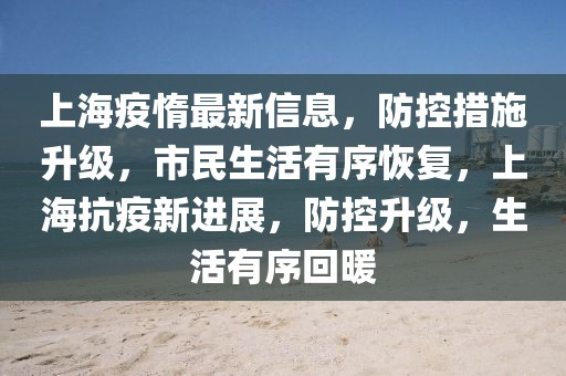 上海疫惰最新信息，防控措施升級，市民生活有序恢復，上海抗疫新進展，防控升級，生活有序回暖