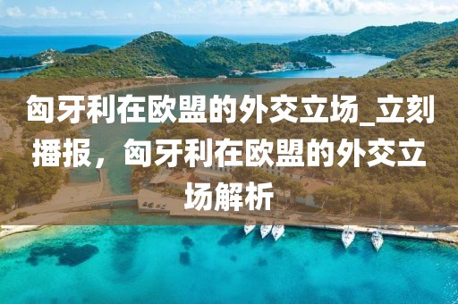 匈牙利在歐盟的外交立場_立刻播報，匈牙利在歐盟的外交立場解析