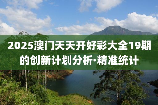 2025澳門天天開好彩大全19期的創新計劃分析·精準統計