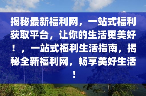 揭秘最新福利網，一站式福利獲取平臺，讓你的生活更美好！，一站式福利生活指南，揭秘全新福利網，暢享美好生活！