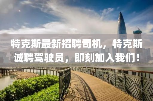 特克斯最新招聘司機，特克斯誠聘駕駛員，即刻加入我們！