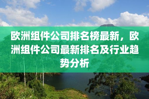 歐洲組件公司排名榜最新，歐洲組件公司最新排名及行業趨勢分析