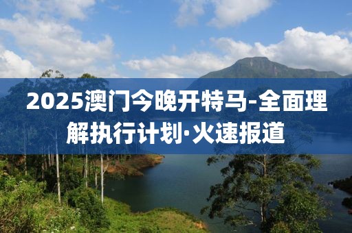 2025澳門今晚開特馬-全面理解執行計劃·火速報道