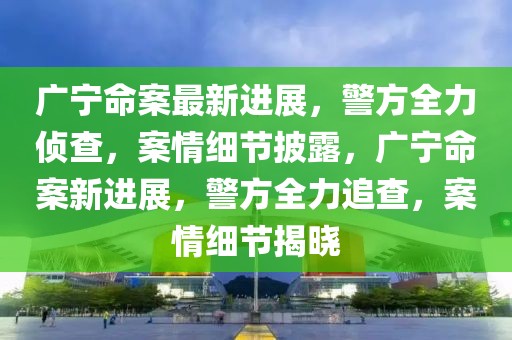 廣寧命案最新進展，警方全力偵查，案情細節(jié)披露，廣寧命案新進展，警方全力追查，案情細節(jié)揭曉