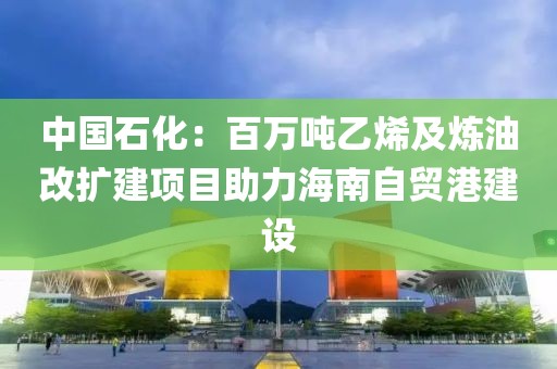 中國石化：百萬噸乙烯及煉油改擴建項目助力海南自貿港建設