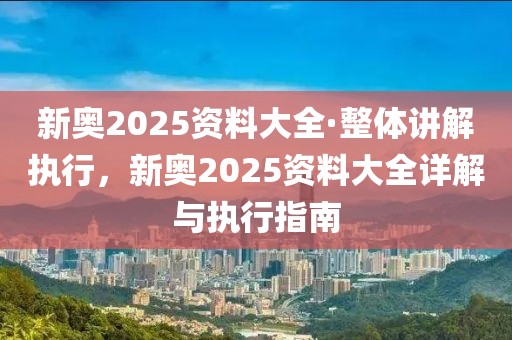 新奧2025資料大全·整體講解執行，新奧2025資料大全詳解與執行指南