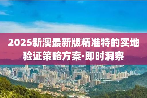 2025新澳最新版精準特的實地驗證策略方案·即時洞察