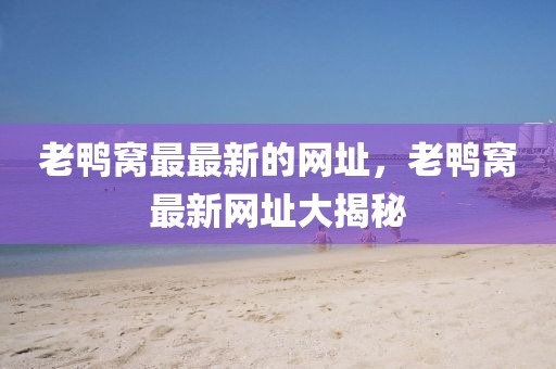 老鴨窩最最新的網址，老鴨窩最新網址大揭秘