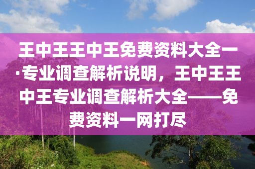 王中王王中王免費資料大全一·專業調查解析說明，王中王王中王專業調查解析大全——免費資料一網打盡