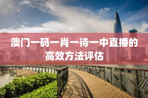 澳門一碼一肖一待一中直播的高效方法評估