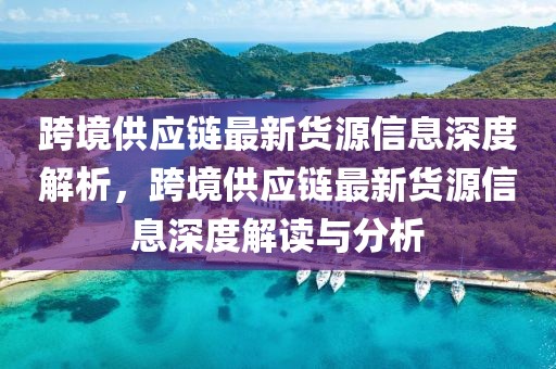 跨境供應鏈最新貨源信息深度解析，跨境供應鏈最新貨源信息深度解讀與分析