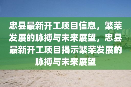 忠縣最新開工項目信息，繁榮發展的脈搏與未來展望，忠縣最新開工項目揭示繁榮發展的脈搏與未來展望