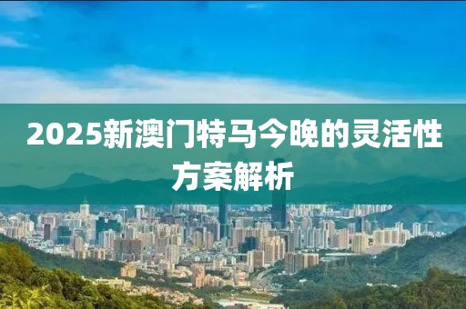 2025新澳門特馬今晚的靈活性方案解析