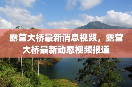 露營大橋最新消息視頻，露營大橋最新動態(tài)視頻報道