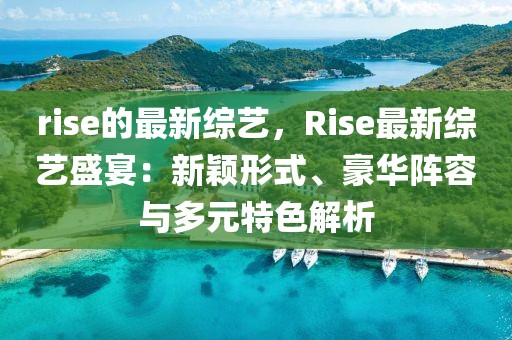 rise的最新綜藝，Rise最新綜藝盛宴：新穎形式、豪華陣容與多元特色解析