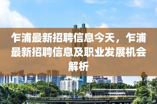 乍浦最新招聘信息今天，乍浦最新招聘信息及職業(yè)發(fā)展機(jī)會(huì)解析