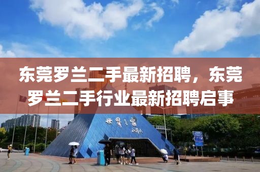 東莞羅蘭二手最新招聘，東莞羅蘭二手行業(yè)最新招聘啟事