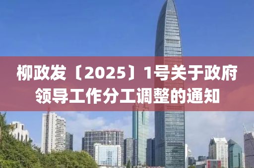 柳政發〔2025〕1號關于政府領導工作分工調整的通知