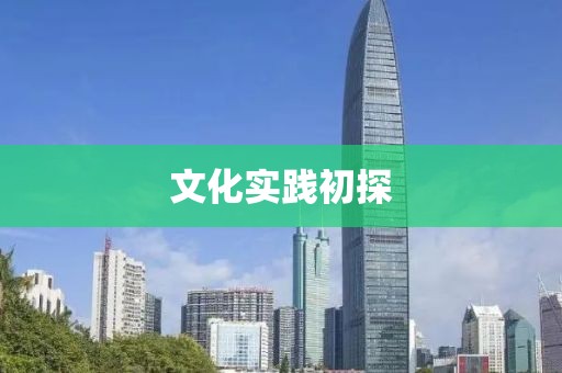 文化實(shí)踐初探
