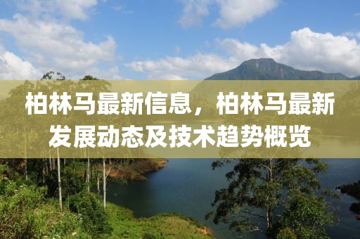 柏林馬最新信息，柏林馬最新發(fā)展動態(tài)及技術(shù)趨勢概覽