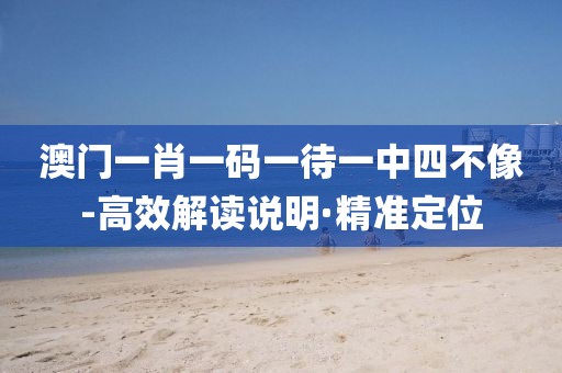 澳門一肖一碼一待一中四不像-高效解讀說明·精準定位