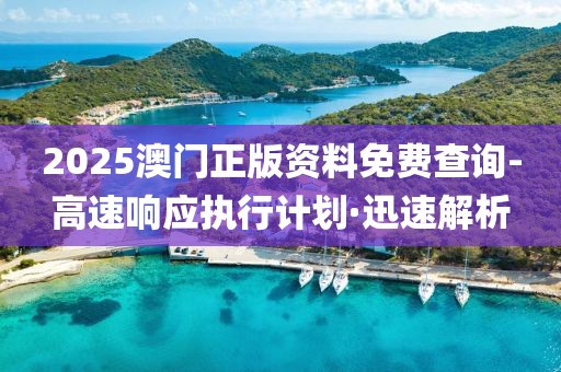 2025澳門正版資料免費查詢-高速響應執行計劃·迅速解析
