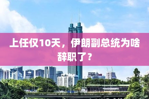 上任僅10天，伊朗副總統(tǒng)為啥辭職了？