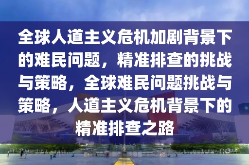 全球人道主義危機加劇背景下的難民問題，精準排查的挑戰與策略，全球難民問題挑戰與策略，人道主義危機背景下的精準排查之路