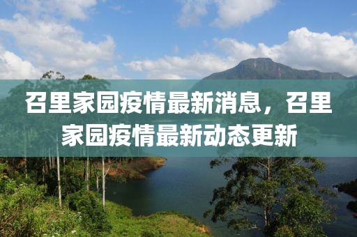 召里家園疫情最新消息，召里家園疫情最新動(dòng)態(tài)更新