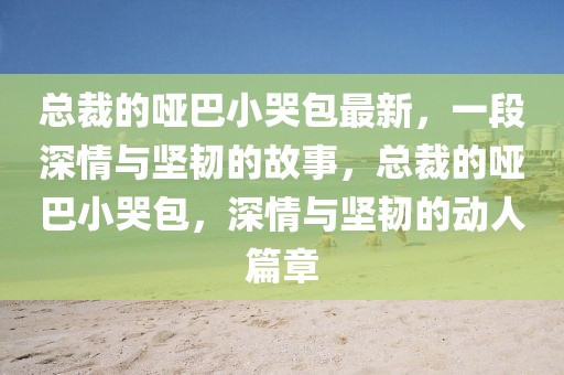 總裁的啞巴小哭包最新，一段深情與堅韌的故事，總裁的啞巴小哭包，深情與堅韌的動人篇章