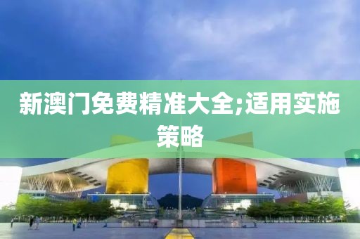 新澳門免費精準大全;適用實施策略