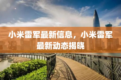 小米雷軍最新信息，小米雷軍最新動態揭曉