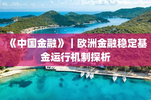《中國金融》｜歐洲金融穩定基金運行機制探析