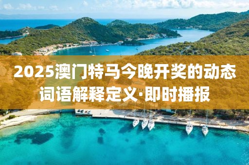 2025澳門特馬今晚開獎的動態詞語解釋定義·即時播報