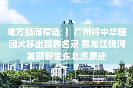 地方新聞精選 ｜ 廣州將中華田園犬移出禁養名錄 黑龍江饒河發現野生東北虎足跡